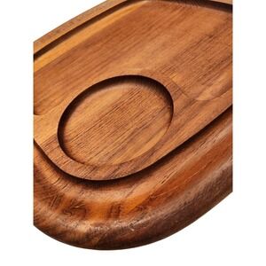 Dansk Danish Teak Wood Mid-Century Eames‎ Era Square Charcuterie Board Vintage